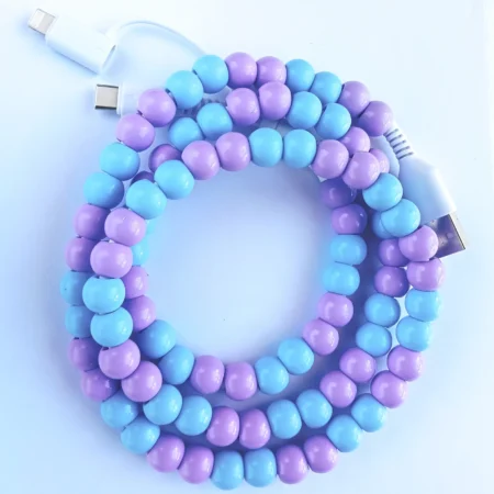 Cavo USB perla blu lilla