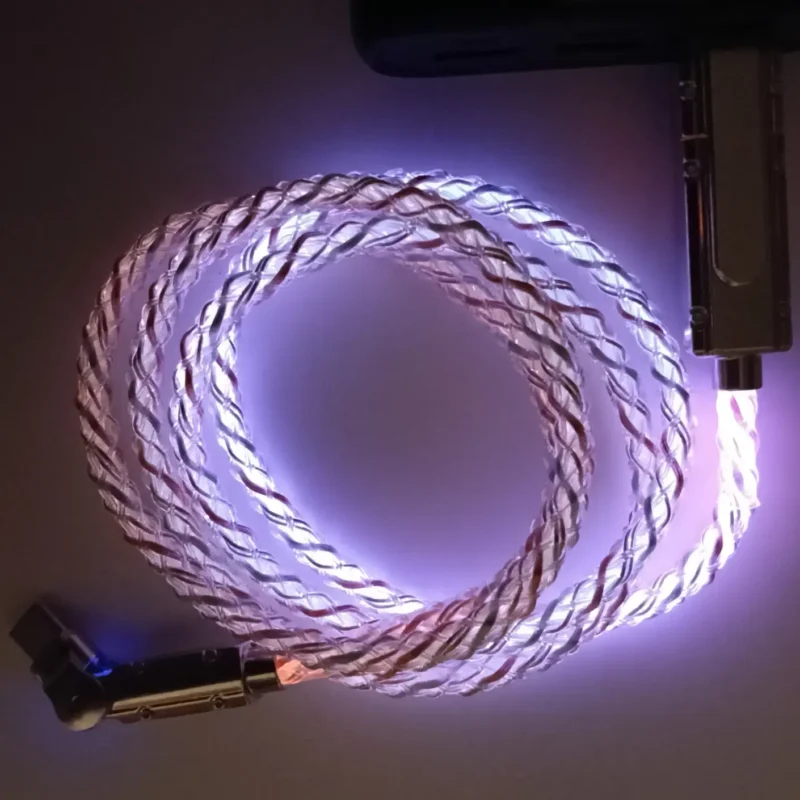 Cavo luminoso gaming per cellulare con connettore rotante USB