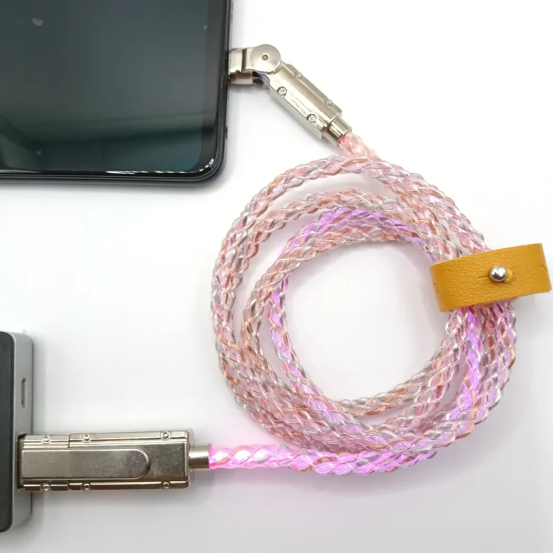 Cavo luminoso gaming per cellulare con connettore rotante USB