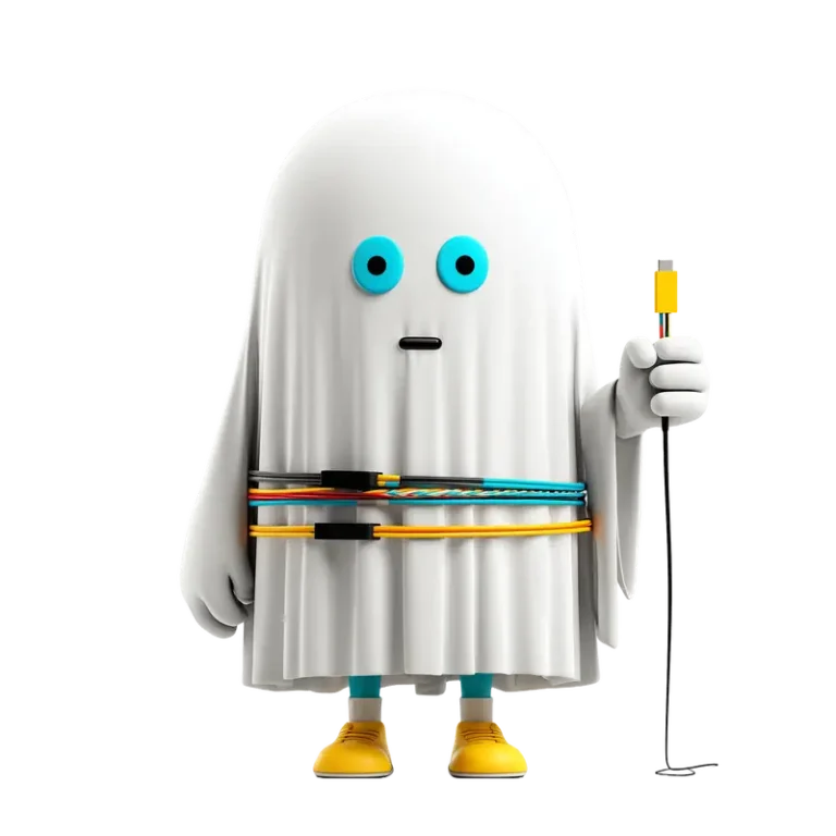 Fantasma Haloween Cavo USB